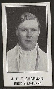 BARRATT-CRICKET FOOTBALL & TEAMS 1925-#007b- KENT - CHAPMAN - Picture 1 of 2