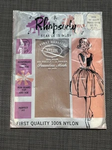 Rhapsody Seamless Mess 100% Nylon 15 Denier 1st Qualty French Coffee 9.5 RN17148 - Picture 1 of 10