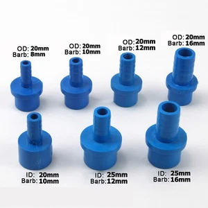 PVC Schlauchtülle Ø8~16mm Schlauchanschluß Ø20mm 25mm Klebestutzen Klebefitting - Picture 1 of 3