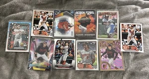 10 Gunnar Henderson Baseball Card Lot Topps Bowman RC Rookie Insert Orioles MLB - Picture 1 of 9