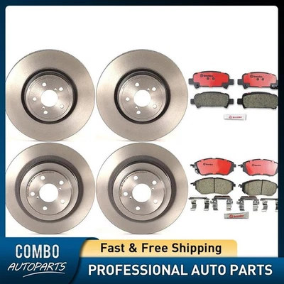 Front Rear Disc Brake Pad Set Disc Brake Rotor fits 2005-2009 Subaru Legacy - Image 1 of 4