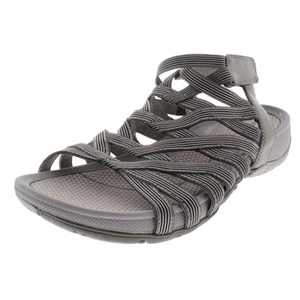 Baretraps Womens Sammie Gray Flat Sandals Shoes 8 Medium (B,M) BHFO 4861 - Picture 1 of 2