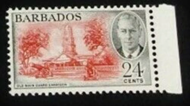 Barbados - 1950 - Sc 223 - 24c Gris y Rojo Antigua Guardia Principal Guardición MNH Foto 1 de 1