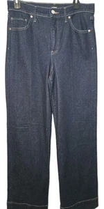 Womens Express Wide Leg High Rise 6R Denim Jeans Dark Blue - Picture 1 of 12