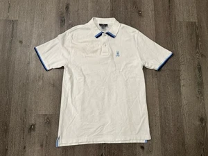 Psycho Bunny Poloshirt Herren XL 7 Piqué Pima Baumwolle Kurzarm weiß Kragen - Bild 1 von 8