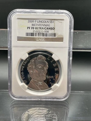 2009 P Lincoln S$1 Bicentennial PF70 Ultra Cameo NGC Certified Rare - Image 1 of 4