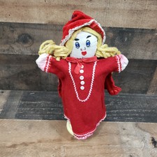 Vintage Red Riding Hood Hand Puppet Homemade? 10.5 Inches