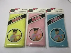 Salux 100% Nylon Japanese Bath Wash Cloth/Towel No. 100 Blue/Pink/Yellow 3 pack - Picture 1 of 4