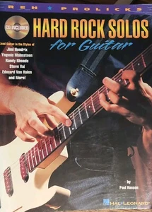 HARD ROCK SOLOS FOR GUITAR (TAB) by PAUL HANSON - HAL - (CD missing) - RARE! -GC - Picture 1 of 2