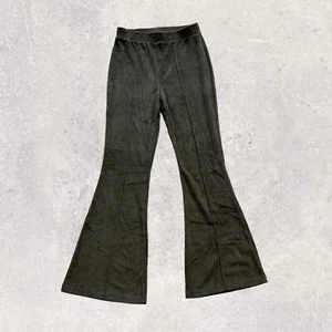 Aerie Sweatpants Groove-On Velour High Waisted Flare Women's Small Green NWT - Picture 1 of 6
