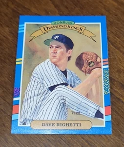 1990 Donruss Diamond Kings- Dave Righetti #21  ERROR NO (.) After INC - Picture 1 of 3