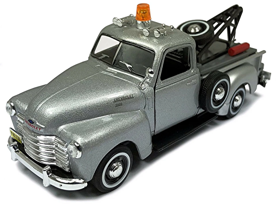 Chevrolet C3100 Pick-Up Tow Camion Carro Attrezzi Argento Metallico 1:43 - Immagine 1 di 1