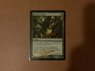 MTG Magic Nature’s Claim Signed Sketch Proof x1 Worldwake WWK Daarken - Image 1 of 2