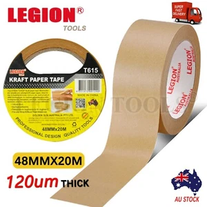 Kraft Brown Paper Tape Picture Framing Packing Tape Self adhesive 48mm Craft DIY - Picture 1 of 7
