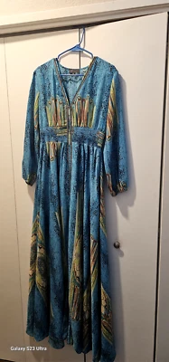 Vestido bohemio Garcia verde azulado Foto 1 de 4