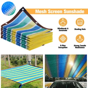 85% Sun Shade Cloth Outdoor Patio Plant Cover Sun Mesh w/ Grommets Various Size - Picture 1 of 21