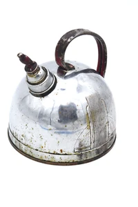 Teapot Kettle Art Deco Bird Falcoln Chrominum Copper Patina Kitchen Decor Prop - Picture 1 of 7