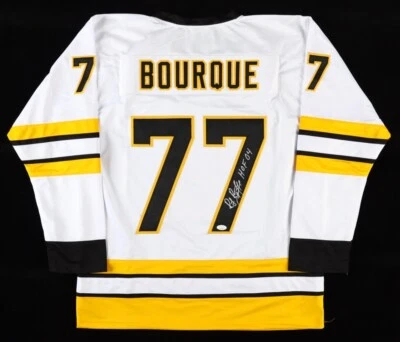 Ray Bourque Signed Boston Bruins Throwback Jersey Inscribed HOF 04 (JSA COA) - Image 1 of 4
