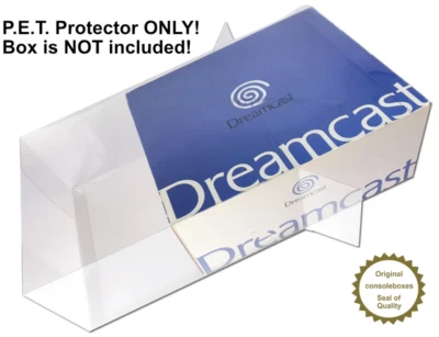 CONSOLEBOXES 0.4mm P.E.T. Plastic Box Protector for Sega Dreamcast Console Box