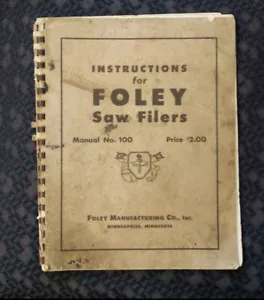 Anleitung für Foley Säge Filer Handbuch Nr. 100 - schlechter Zustand - Bild 1 von 8