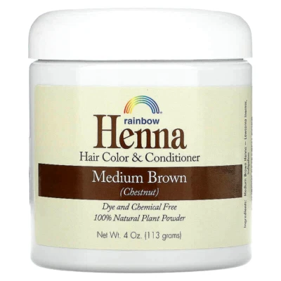Rainbow Henna Hair colour & Conditioner Medium Brown chemical Free Natural - image 1 of 2