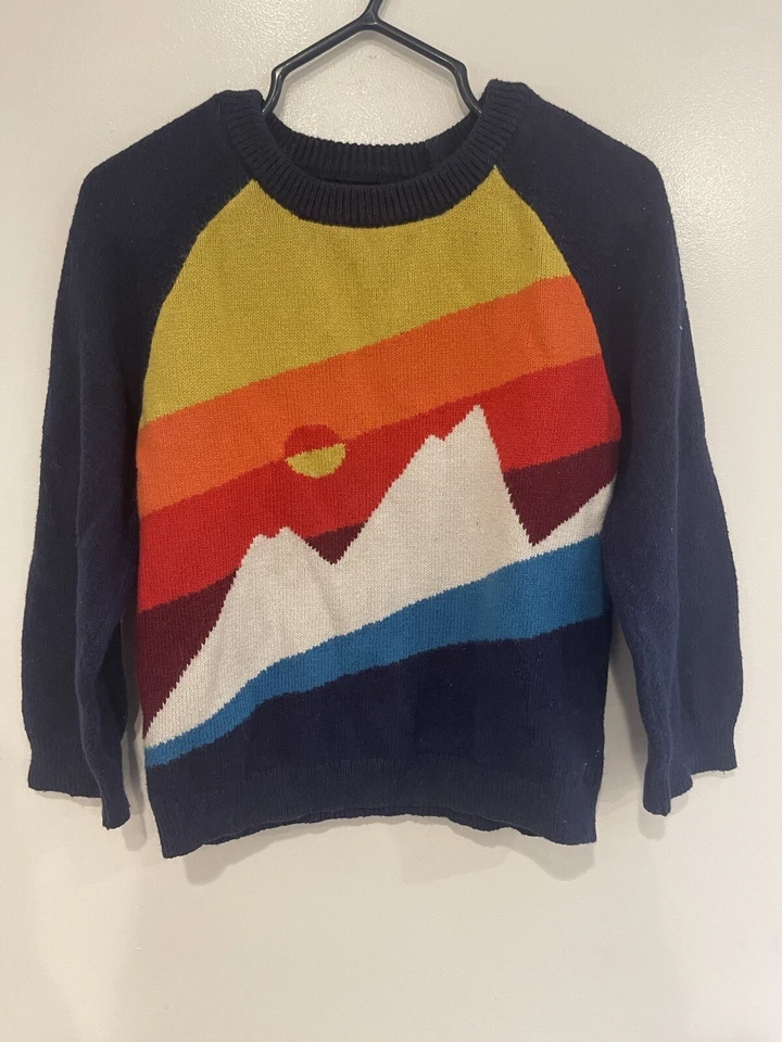 Suéter Gymboree Niño Pequeño Acogedor Suave Mezcla de Algodón Tejido Manga Raglán Azul Marino 2T Foto 1 de 4