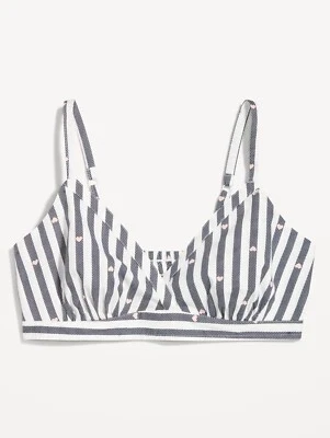 Old Navy Women’s Cross-Front Poplin Smocked Bralette Top Sz S M L XL XXL 2X $20 - Image 1 of 4