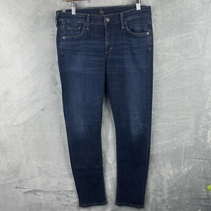 Pantalones de mezclilla ajustados Citizen of Humanity Arielle tiro medio para mujer azul elástico 30* - Imagen 1 de 16