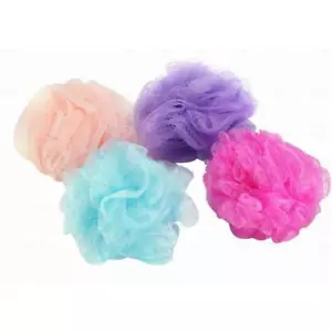 5Pcs Bath Shower Sponge Mesh Scrunchie Body Wash Shower Scourer Puff Home 20228 - Picture 1 of 1