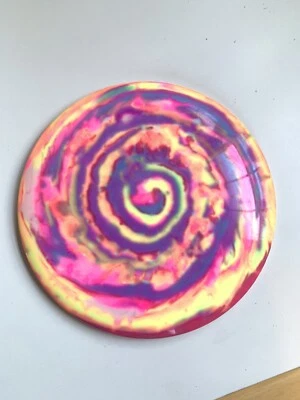 Dynamic Discs Dyed Getaway White Psychedelic Neon Swirl Fairway Driver Golf - Image 1 of 4