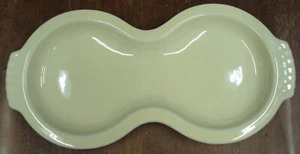 Homer Laughlin FIESTA ~ SUGAR BOWL & CREAMER TRAY ONLY ~ Ivory / Pale Yellow - Picture 1 of 9