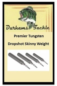 Durhams Tackle Premier Tungsten Dropshot Skinny Weight natural - 3/16oz (3 pack) - Picture 1 of 1