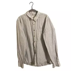 Jack Spade Blue Striped Cotton Linen Button Down Shirt Large - Picture 1 of 7
