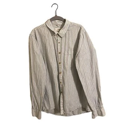 Jack Spade Blue Striped Cotton Linen Button Down Shirt Large - Image 1 of 4