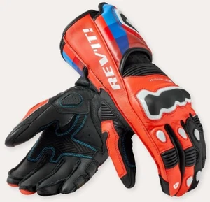 GUANTI SPORT RACING MOTO PELLE GLOVES REV'IT QUANTUM 3 ROSSO BLU TG XL - Imagen 1 de 2