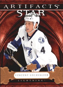 2009-10 Artifacts Lightning Hockey Card #148 Vincent Lecavalier S/999
