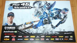 2015 Phil Nicoletti Joe Gibbs Racing Yamaha YZ450F Supercross Motocross Poster - Bild 1 von 1