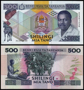 TANSANIA 500 SHILLINGS (P21a) N.D. (1989) UNC - Bild 1 von 1