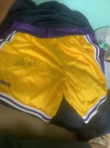 KAREEM ABDUL JABAR Signed LA Lakers Basketball Shorts - Picture 1 of 3