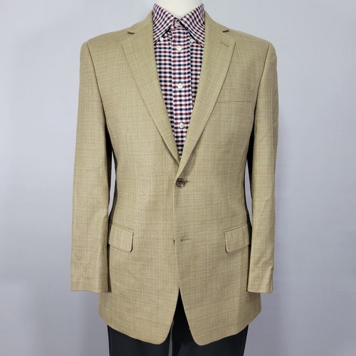 Blazer cappotto sportivo uomo Michael Kors due bottoni beige seta lana taglia 38R