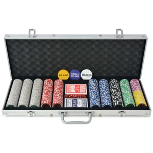 Poker Set mit 500 Laserchips Aluminium - Bild 1 von 5