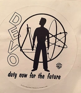 DEVO 1979 special promo sticker/pass Warner Bros Records-duty now for the future - Picture 1 of 2