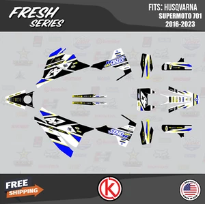 Graphics Kit for Husqvarna Supermoto 701 (2016-2023) Fresh Series -Blue - Picture 1 of 6