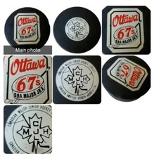 OTTAWA 67's OHA B.4. OHL RARE MAJOR JR. A CMJHL CAHA OFFICIAL GAME PUCK VINTAGE 