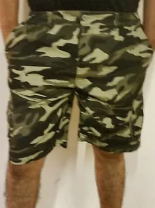 HERREN FREIZEIT SOMMER TARNFARBENE ARMEE WOODLAND BEDRUCKTE KAMPF CARGO SHORTS - Bild 1 von 17