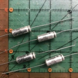20uF 50v Sprague Axial Electrolytic Capacitor TE1305 30D 105'c Audio Mini 4pcs  - Picture 1 of 3