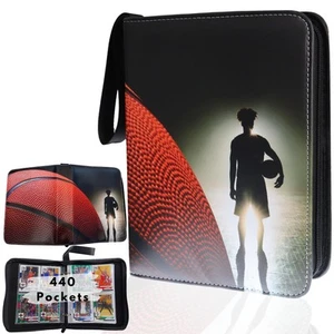 Basketball Card Binder, Trading Card Album with 55 Removable Top Loader Sleev... - Picture 1 of 9
