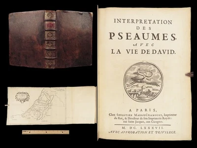 Interpretation des Pseaumes | Choisy, 1687 – 1st Ed, Psalms & Folding Map - Image 1 of 4