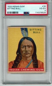 1933 Goudey Indian Gum Card Sitting Bull PSA VG-EX 4 - Bild 1 von 2