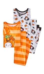 Girls' Halloween Hello Kitty Long Sleeve 4 Piece Pajama Set - Picture 1 of 1